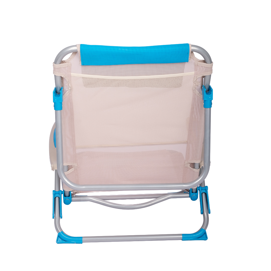 Wholesale Portable Folding Aluminum Lounge Chair Stripes Backpack Beach Chair - Image 5
