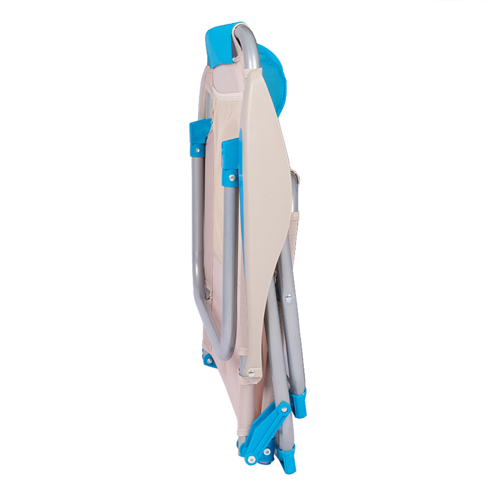 Wholesale Portable Folding Aluminum Lounge Chair Stripes Backpack Beach Chair - Image 6